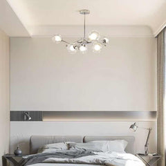 Chandelier Nordic Iron Glass Ball Sputnik Chrome Bedroom