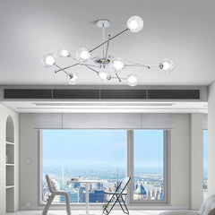 Chandelier Nordic Iron Glass Ball Sputnik Chrome Rest Room