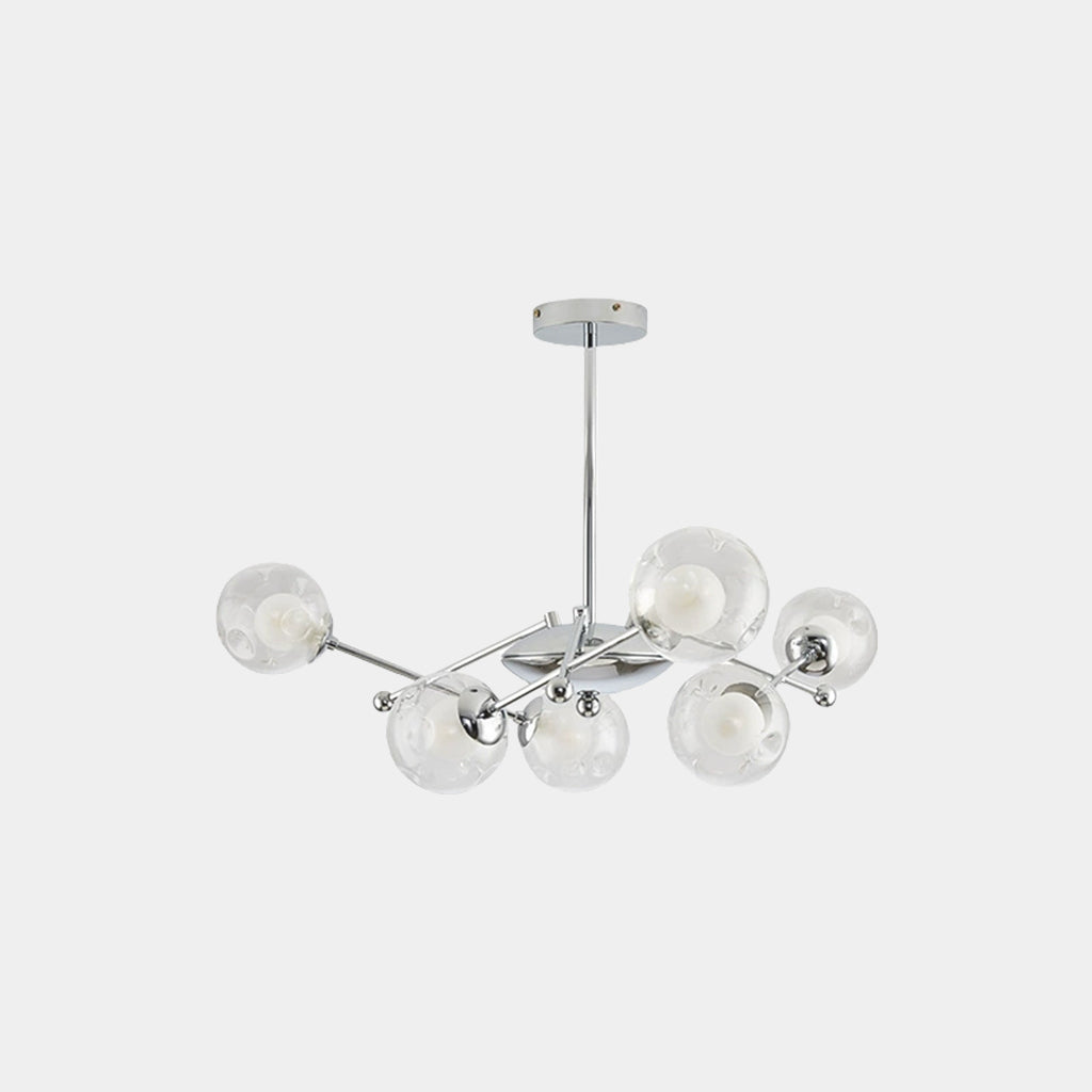 Chandelier Nordic Iron Glass Ball Sputnik Chrome