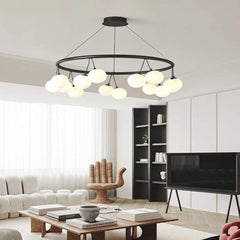 Chandelier Nordic Round Glass Ball Cherry Living Room