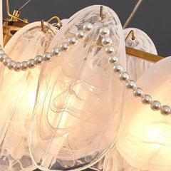 Chandelier Romantic French Frosted Pearl