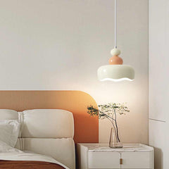 Cream Ambient Metal Hanging Pendant Light Bedroom