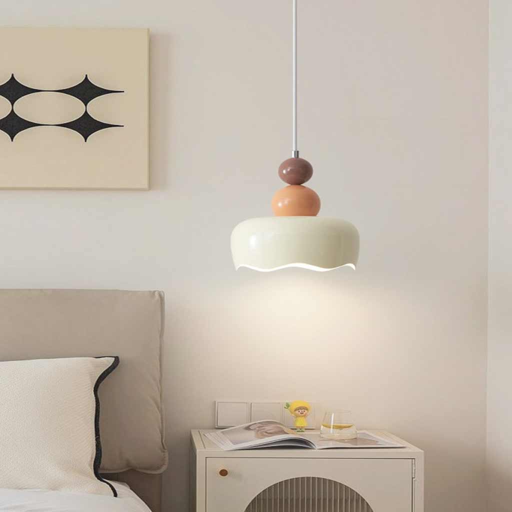 Cream Ambient Metal Pendant Light Bedroom