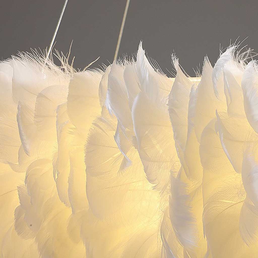 Feather Pendant Ceiling Light Fluffy Shade