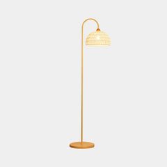 Floor Lamp Ambient Cream Rattan Arched