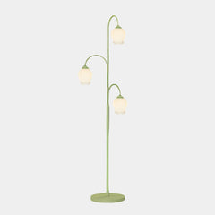 Lampadaire en verre crème Fleur de lys Intérieur, Vert