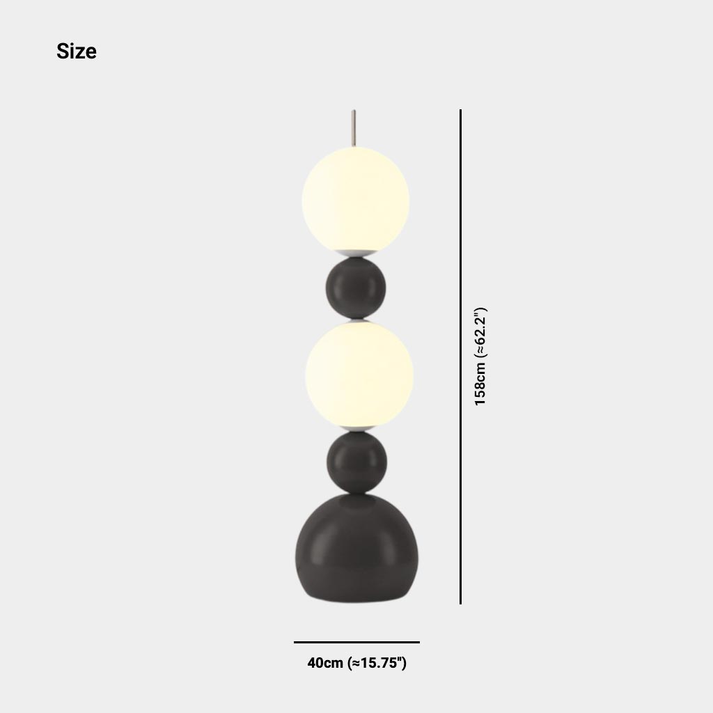 Floor Lamp Creative Globe Gourd Ball Dimmable LED Black Size