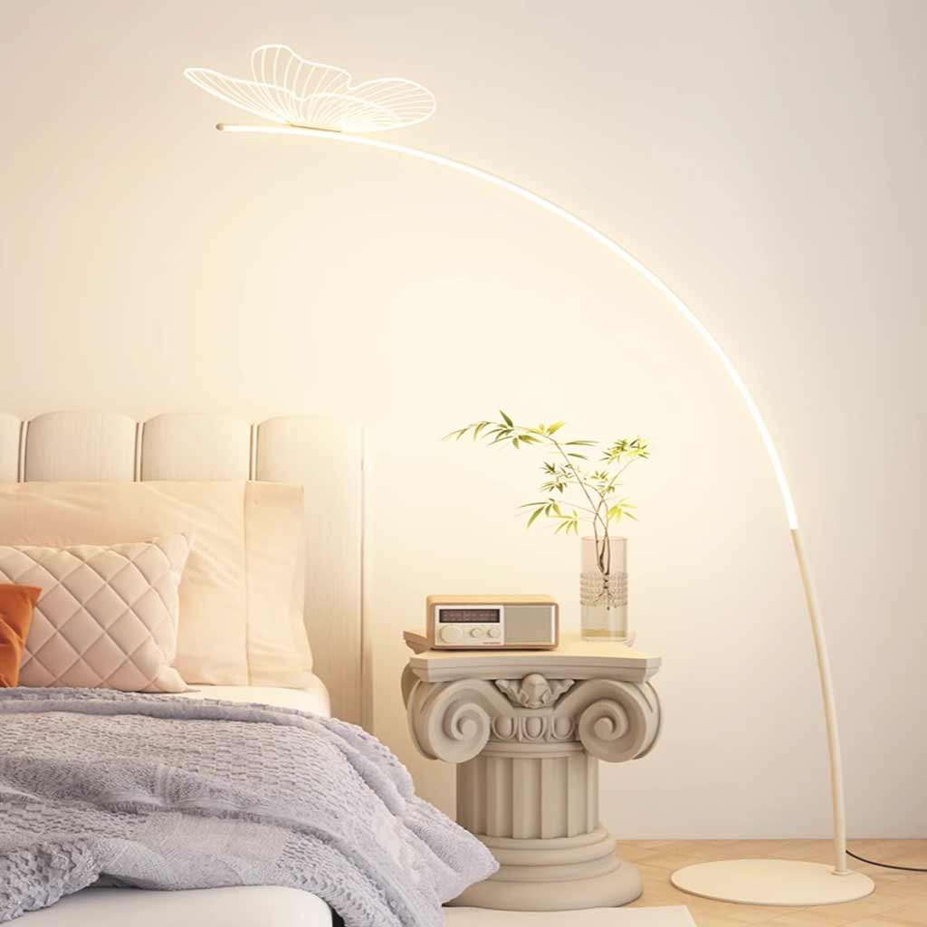 Floor Lamp Elegant Arch Acrylic Butterfly LED Bedroom