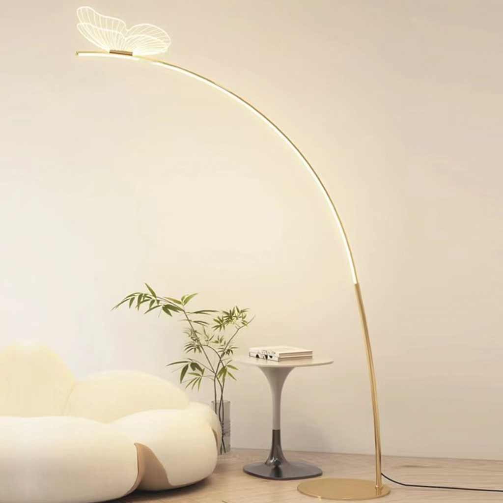 Floor Lamp Elegant Arch Acrylic Butterfly LED Living Room