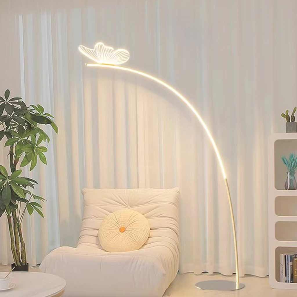 Floor Lamp Elegant Arch Acrylic Butterfly LED Sitting Room