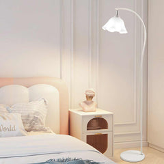 Floor Lamp Elegant Cream Flower Iron Arc Bedroom