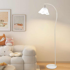 Floor Lamp Elegant Cream Flower Iron Arc Living Room