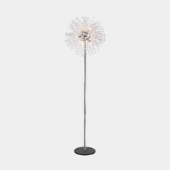 Floor Lamp Gorgeous Crystal Dandelion Silver