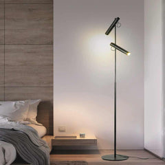 Floor Lamp Minimalist Adjustable Spotlight Black Bedroom