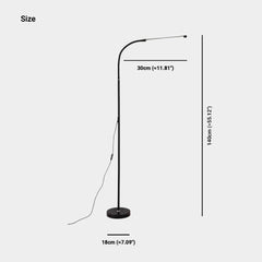 Floor Lamp Minimalist Slim LED Dimmable for Study Size