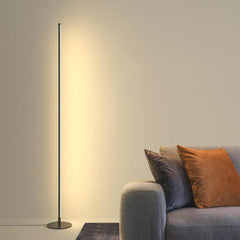 Floor Lamp Minimalist Slim Linear Dimmable LED Black Living Room