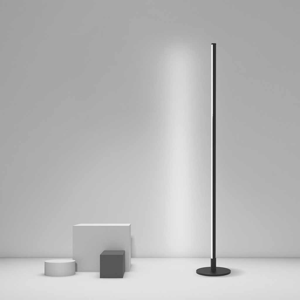 Floor Lamp Minimalist Slim Linear Dimmable LED Black Room