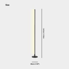 Floor Lamp Minimalist Slim Linear Dimmable LED Black Size