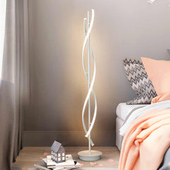 Floor Lamp Minimalist Spiral LED White Bedroom