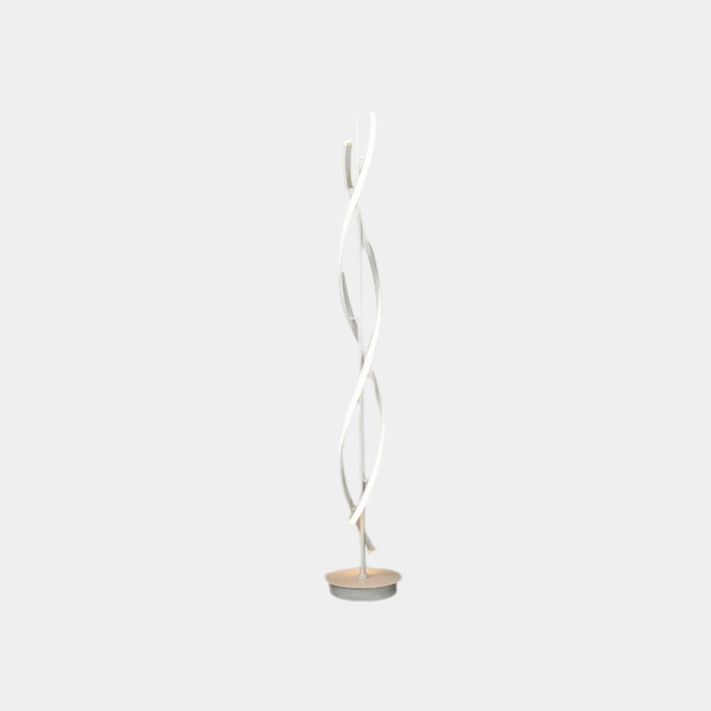 Floor Lamp Minimalist Spiral LED White