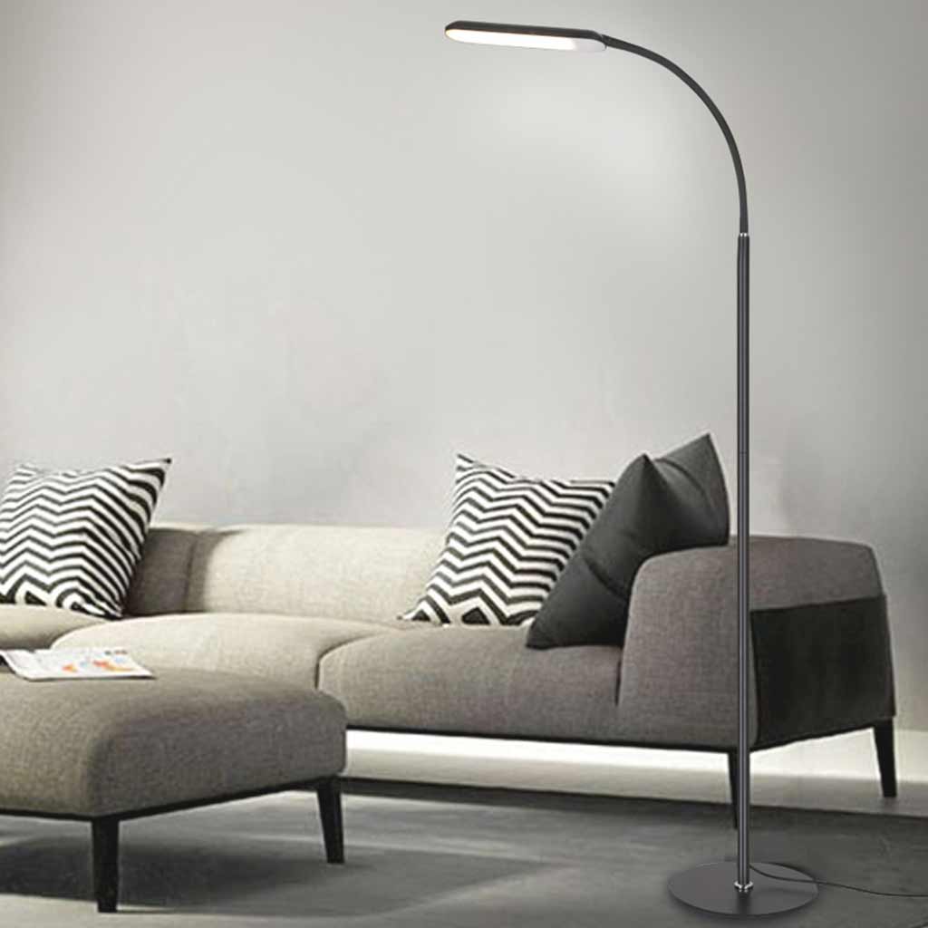 Floor Lamp Modern Arc Dimmable LED Black Living Room