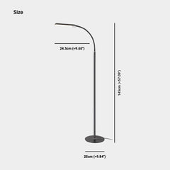 Floor Lamp Modern Arc Dimmable LED Black Size