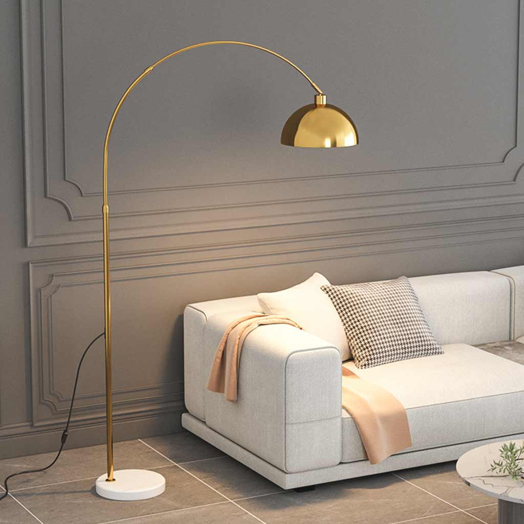 Floor Lamp Modern Arch Fishing Pole Dome Gold Living Room