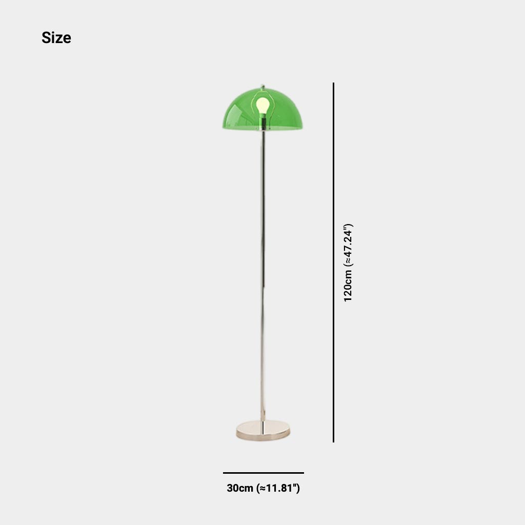 Floor Lamp Nordic Acrylic Sprout Dome Mushroom Size