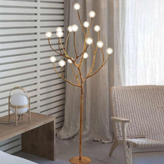 Floor Lamp Retro Metal Tree Branch Multi Globe Rest Room