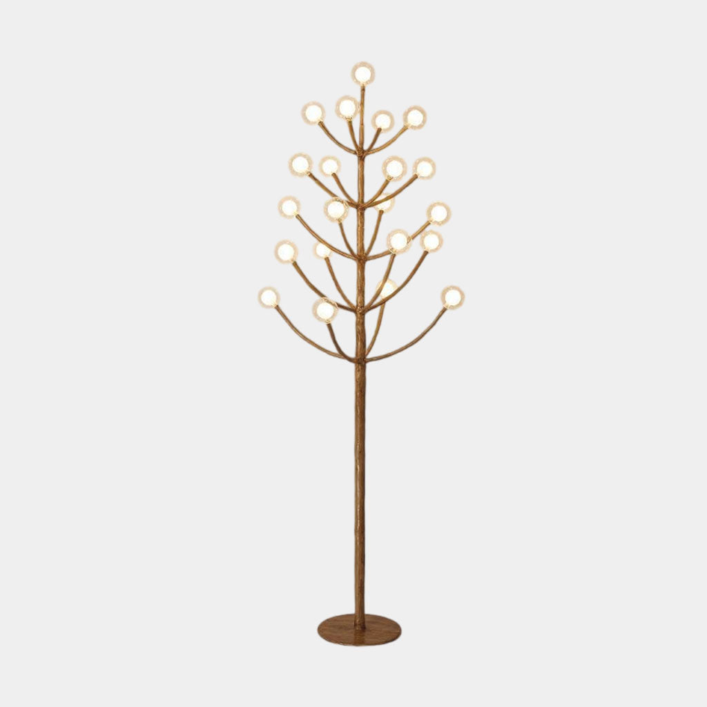 Floor Lamp Retro Metal Tree Branch Multi Globe