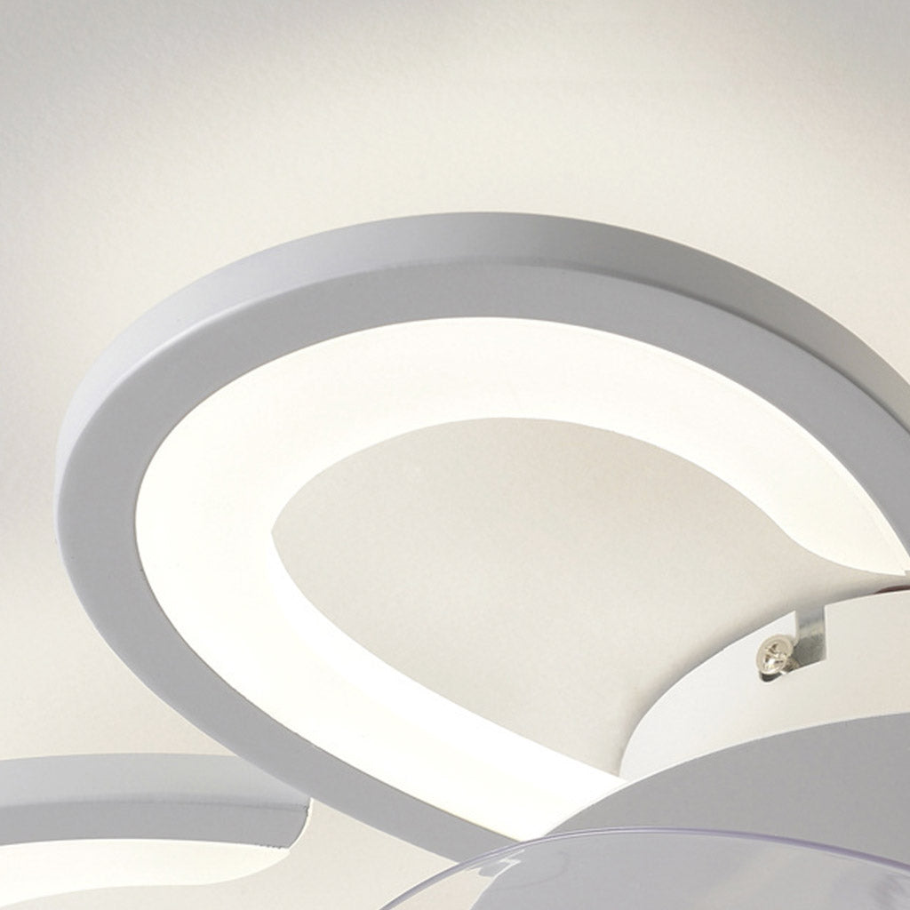 Flush Mount Ceiling Fan with LED Light Detail
