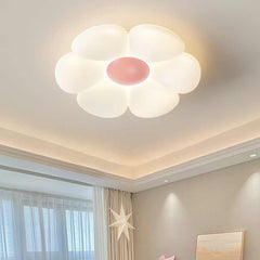 FlushMount Ceiling Light Cream Acrylic Flower LED Bedroom