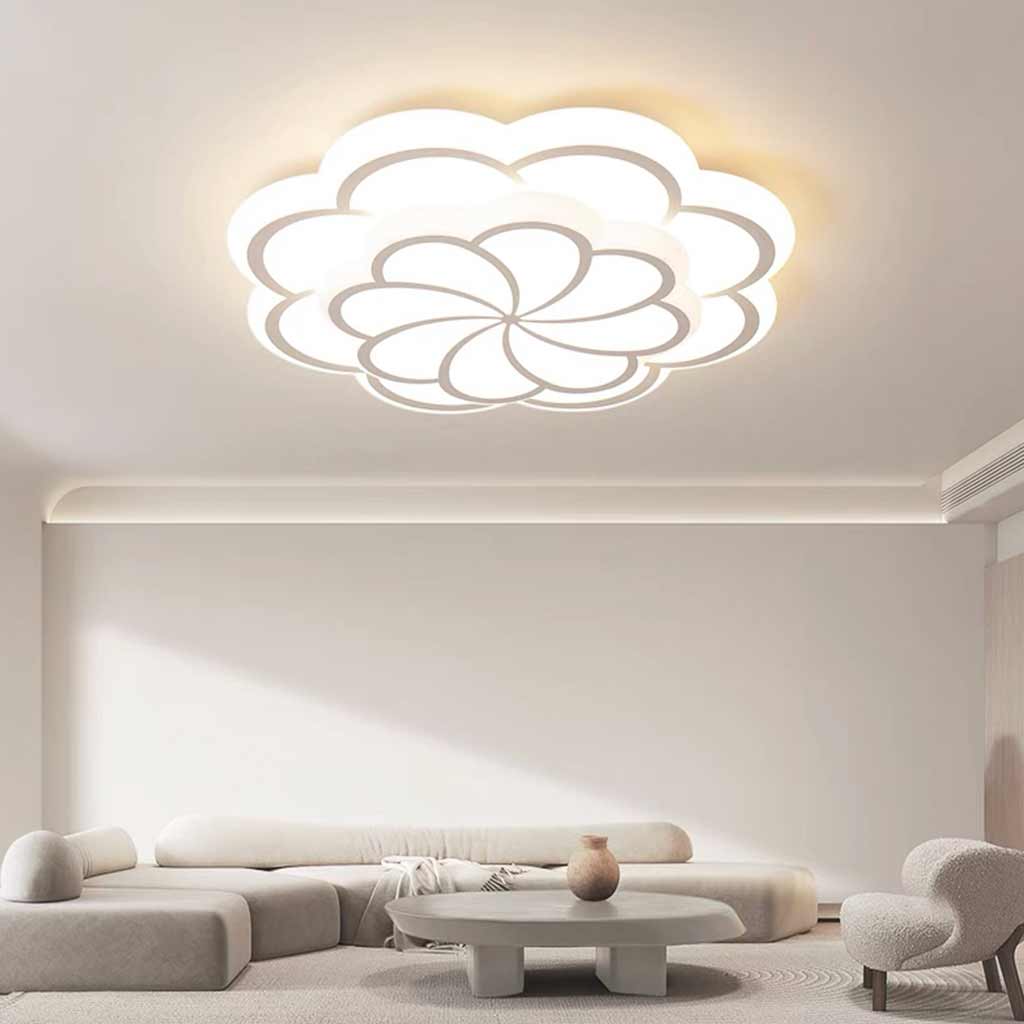 Flush Mount Ceiling Light Decorative Flower Living Room