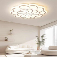 Flush Mount Ceiling Light Decorative Flower White Living Room