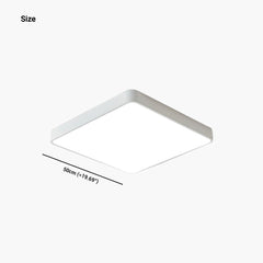 Flush Mount Ceiling Light Dimmable LED Square Size
