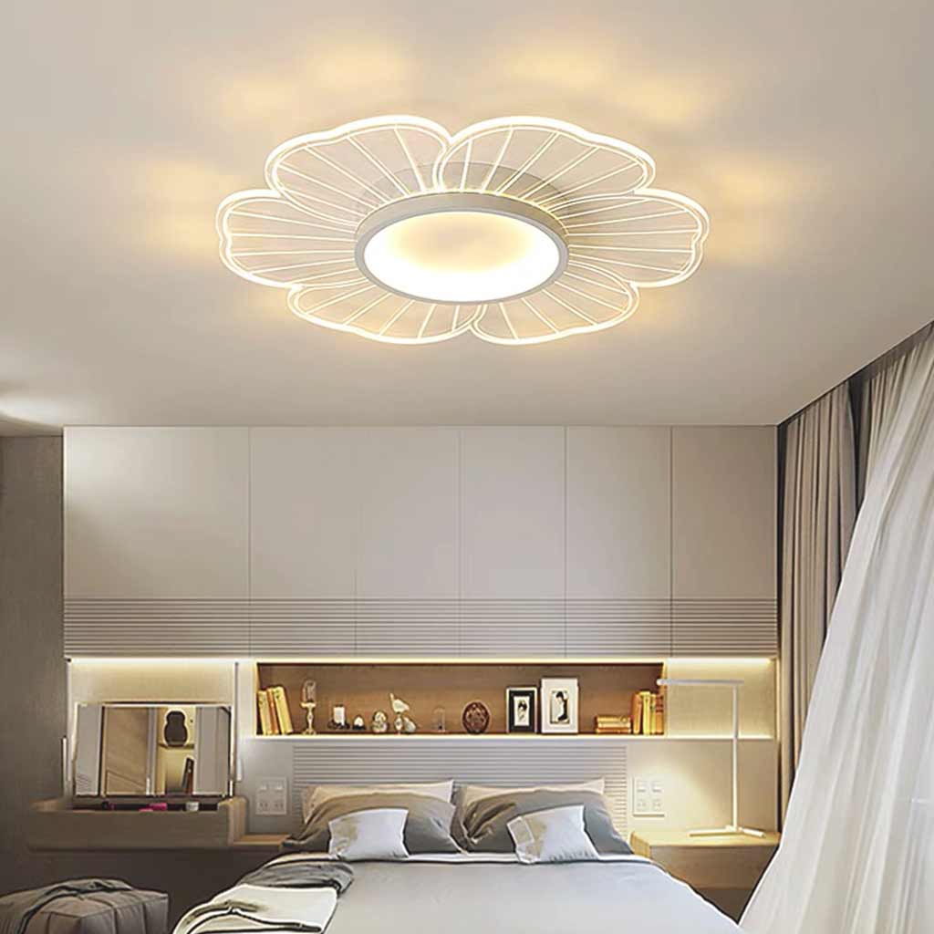 Flush Mount Ceiling Light Elegant Acrylic Flower Bedroom