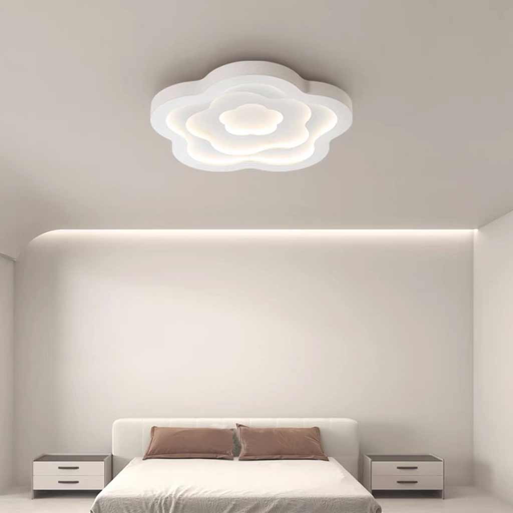 Flush Mount Ceiling Light Elegant Metal Geometric Flower Bedroom