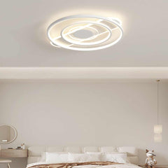 Flush Mount Ceiling Light Geometric LED Round Bedroom