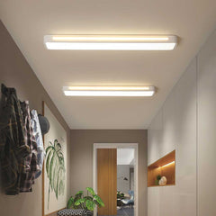 Flush Mount Ceiling Light Linear Rectangle White Hallway