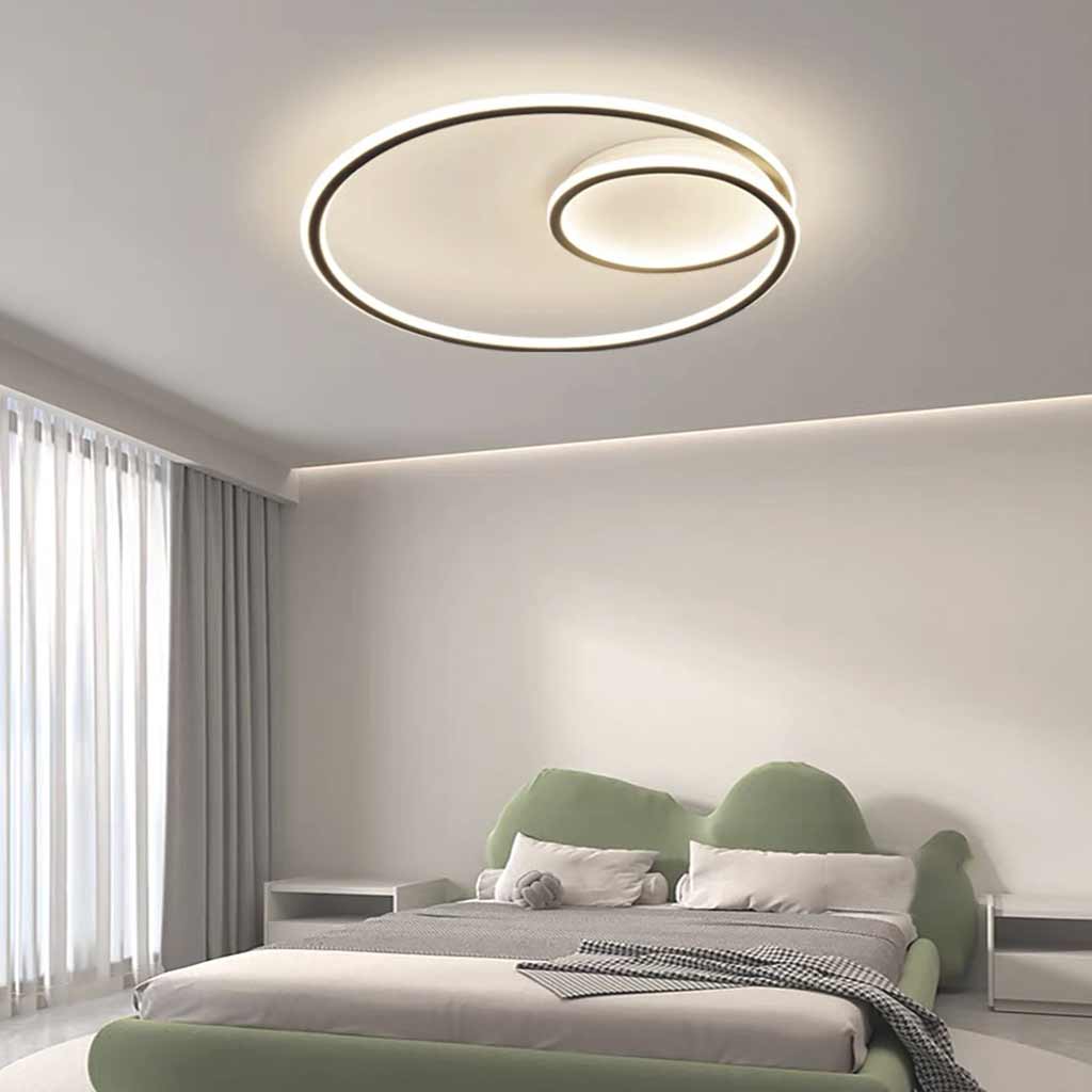 Flush Mount Ceiling Light Minimalist Circle Bedroom