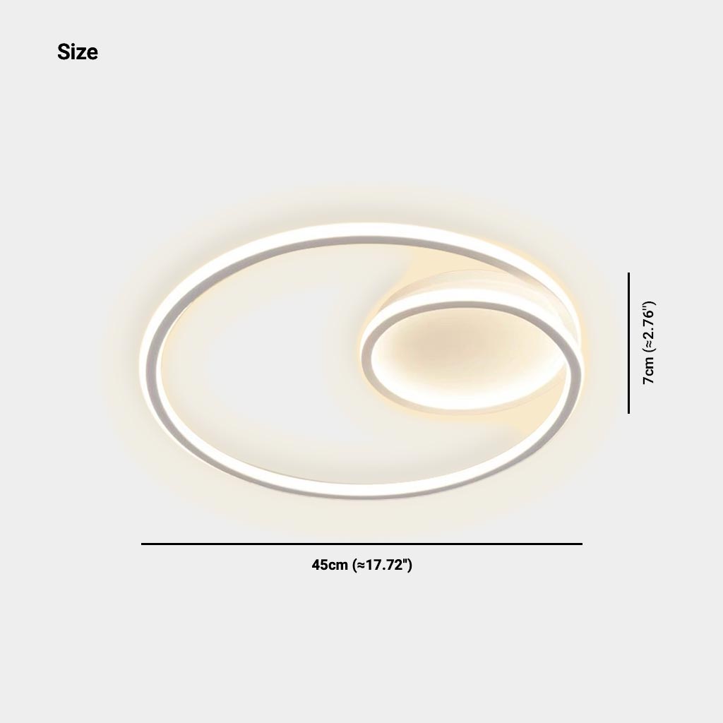 Flush Mount Ceiling Light Minimalist Circle Size