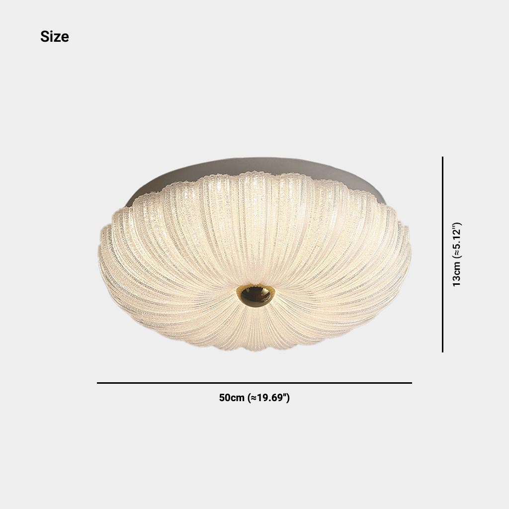 Flush Mount Ceiling Light Modern Crystal Round LED Size