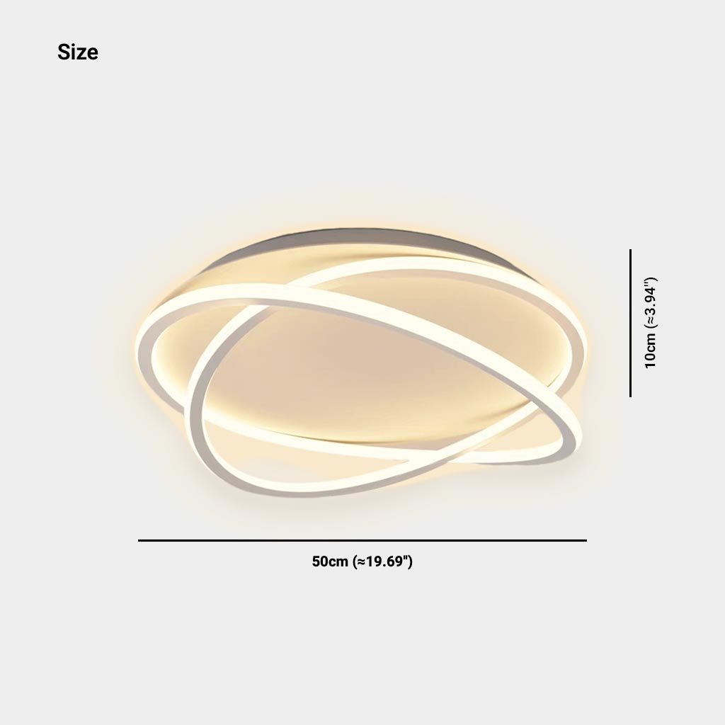 Flush Mount Ceiling Light Modern Ring Size