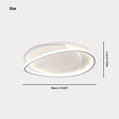 Flush Mount Ceiling Light Simple Round LED Size