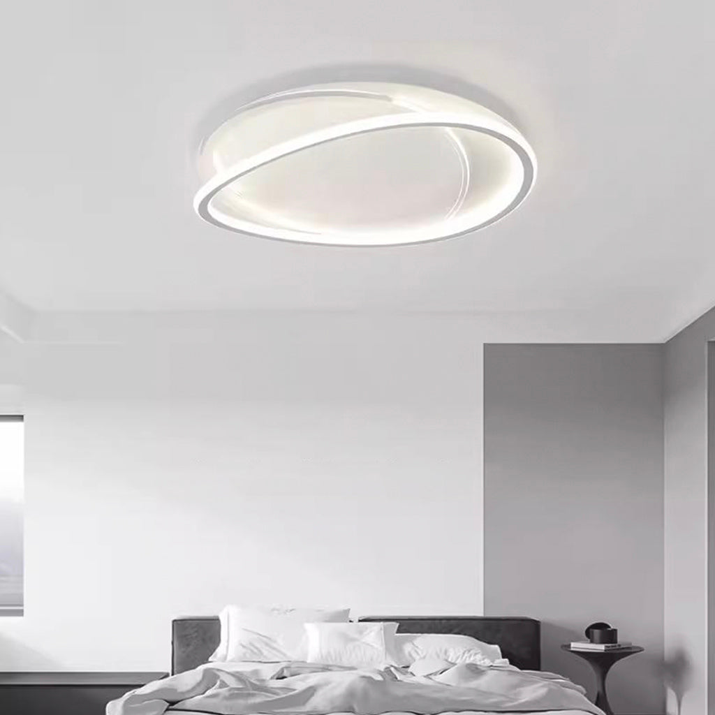 Flush Mount Ceiling Light Simple Round LED White Bedroom