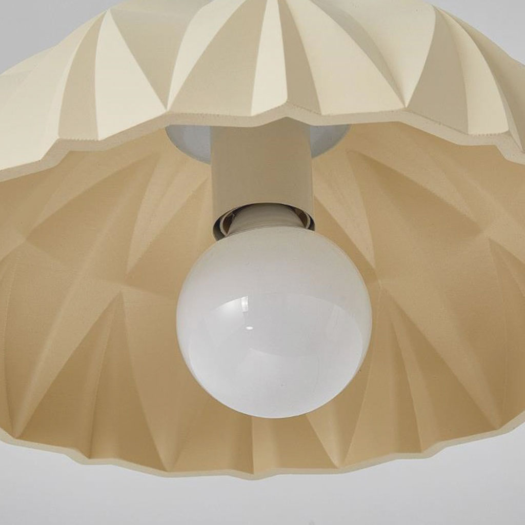 French Resin Dome Pendant Light Light Bulb
