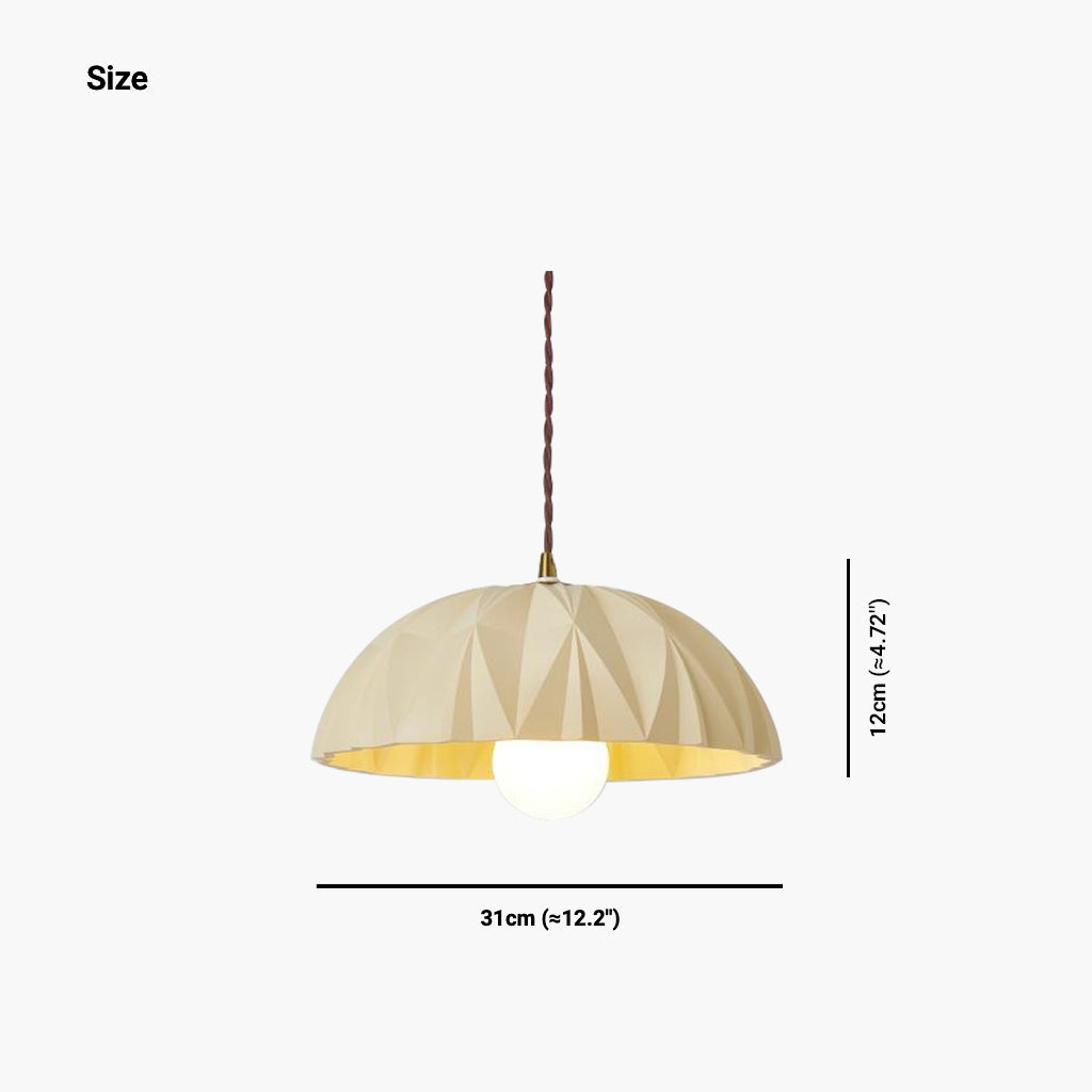 French Resin Dome Pendant Light Size