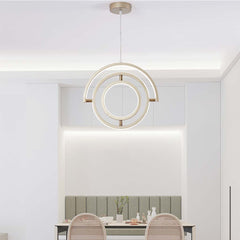 Geometric Wrought Iron Globe Ring Chandelier Pendant Light Dining Room