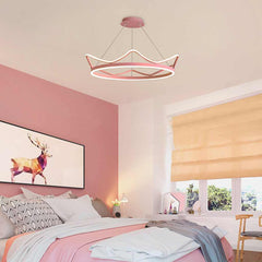 Girls Room Chandelier Romantic Crown LED Bedroom