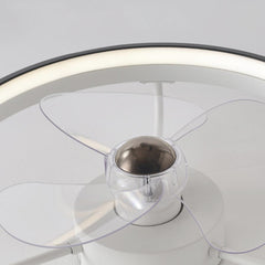 LED Ceiling Light with Fan Black Blades